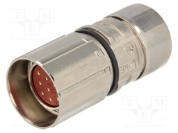 Connector: M23; plug; PIN: 12; female; soldering; for cable; 7A; IP68