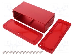 Enclosure: multipurpose; X: 177.6mm; Y: 89mm; Z: 61.1mm; red; UL94V-0