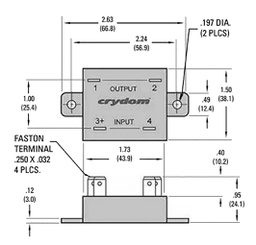 Relay: solid state; Ucntrl: 15÷32VDC; 18A; 48÷660VAC; on panel