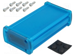 Enclosure: multipurpose; X: 68.7mm; Y: 129mm; Z: 35.2mm; blue