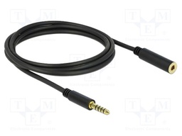 Cable; Jack 4.4mm 5pin socket,Jack 4.4mm 5pin plug; 2m; black