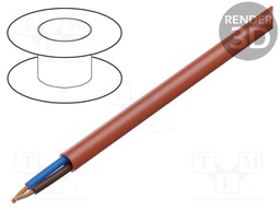 Wire; HLGs; 2x1,5mm2; unshielded; 300/500V; LSZH; Cu; stranded; red