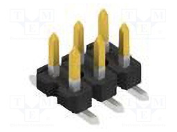 Connector: pin strips; pin header; male; PIN: 6; 2.54mm; SMT; 2x3