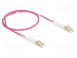Fiber patch cord; OM4; LC/PC,both sides; 1m; 50/125um; LSZH; beige