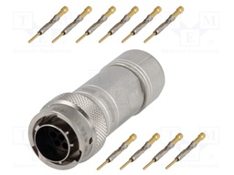 Connector: circular; Series: RT360; plug; male; crimped; for cable