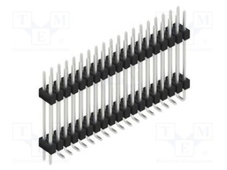 Connector: pin strips; pin header; male; PIN: 38; 2.54mm; SMT; 2x19