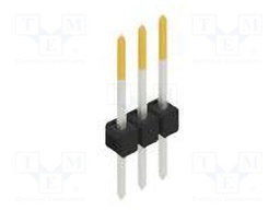 Connector: pin strips; pin header; male; PIN: 3; 2.54mm; THT; 1x3
