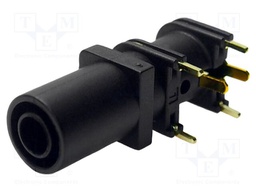 Connector: 4mm banana; socket; 1kVDC; 10A; 33mm; black; gold-plated