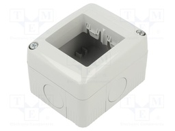 Enclosure: for modular components; IP40; for wall mounting; grey