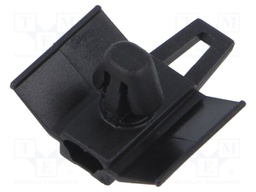 Holder; push-in; polyamide 6.6; black; cable ties; 6.3mm