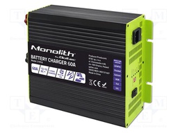 Charger: for rechargeable batteries; 60A; 12÷15VDC; 88%