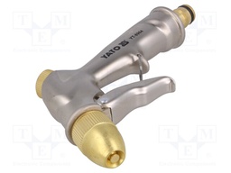 Adjustable spray; brass; pistol; Size: 1/2"