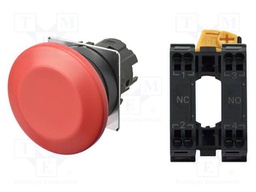 Switch: push-button; 22mm; Stabl.pos: 2; mushroom; Pos: 2