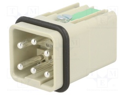Connector: HAN; male; Quick Lock; PIN: 6; 5+PE; size 3A; 16A; 400V