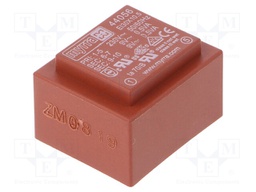 Transformer: encapsulated; 1VA; 230VAC; 9V; 9V; 56mA; 56mA