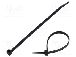 Cable tie; L: 160mm; W: 4.5mm; black; Ømax: 36mm; UL94V-2