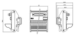 Transition module; Temp: -20÷60°C; W: 42mm; D: 69.8mm; H: 92.6mm