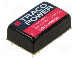 Converter: DC/DC; 5W; Uin: 18÷75V; Uout: 24VDC; Uout2: -24VDC; DIP24