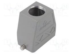 Enclosure: for HDC connectors; size D10B; for cable; for latch