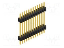 Connector: pin strips; pin header; male; PIN: 12; 1.27mm; THT; 1x12