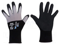 Protective gloves; Size: 7,S; grey-black; Duo