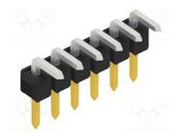 Connector: pin strips; pin header; male; PIN: 6; 2.54mm; THT; 1x6