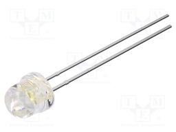 LED; white; 5mm; 7000mcd; 60°; Front: convex; 2.9VDC; No.of term: 2