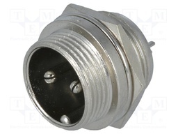 Socket; microphone; male; PIN: 2; for panel mounting