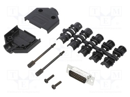 D-Sub HD; PIN: 26; male; unshielded; straight; soldering; for cable