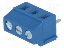 PCB terminal block; angled 90°; 3.81mm; ways: 3; on PCBs; 1.5mm2