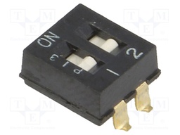 Switch: DIP-SWITCH; Poles number: 2; ON-OFF; 0.025A/24VDC; Pos: 2