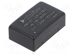 Converter: DC/DC; 10W; Uin: 18÷36V; 12VDC; Iout: 0.833A; DIP24; 14g