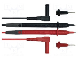 Set of test leads; Inom: 10A; Len: 1m; test leads x2; black,red