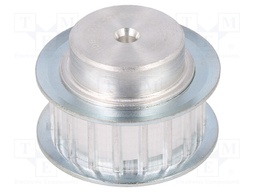 Belt pulley; AT5; W: 10mm; whell width: 21mm; Ø: 27.4mm; aluminium
