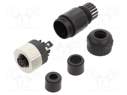 Plug; M12; PIN: 8; female; A code-DeviceNet / CANopen; for cable