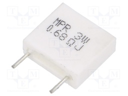 Resistor: wire-wound; THT; 680mΩ; 3W; ±5%; 14x13x5mm; 350ppm/°C
