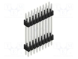 Connector: pin strips; pin header; male; PIN: 18; 1.27mm; THT; 2x9