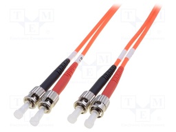 Fiber patch cord; OM2; ST/PC,both sides; 10m; LSZH; orange