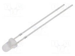 LED; orange; 3mm; 150÷220mcd; 60°; Front: convex; 2.1÷2.6VDC; round
