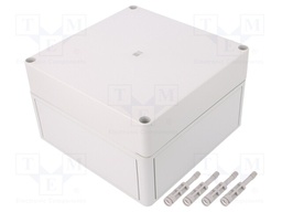 Enclosure: multipurpose; X: 180mm; Y: 182mm; Z: 111mm; PK; light grey