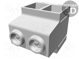 PCB terminal block; angled 90°; 15mm; ways: 2; on PCBs; 0.5÷35mm2