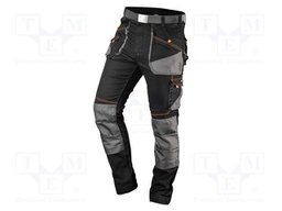 Dungarees; Size: XXL; grey-black; HD; slim; 285g/m2