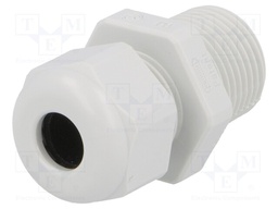 Cable gland; NPT3/8"; IP68; Mat: polyamide; light grey; UL94V-0