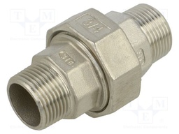 Male-male,flat,with seal; max.10.5bar; 1.4408 stainless steel