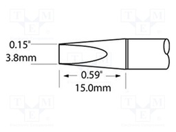 Tip; chisel; 3.8mm; 366°C; for soldering station