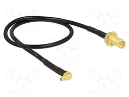 Cable; 320mm; MMCX male,RP-SMA female; black; angled; 50Ω