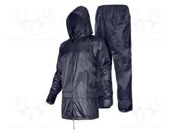 Rainproof set; Size: XL; navy blue; with a hood; Kit: jacket,pants