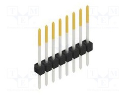 Connector: pin strips; pin header; male; PIN: 8; 2.54mm; THT; 1x8