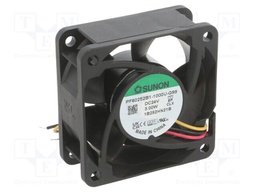 Fan: DC; axial; 24VDC; 60x60x25mm; 62m3/h; 41.7dBA; ball; Out: F type