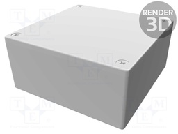 Enclosure: multipurpose; 1590; X: 92mm; Y: 92mm; Z: 38mm; aluminium